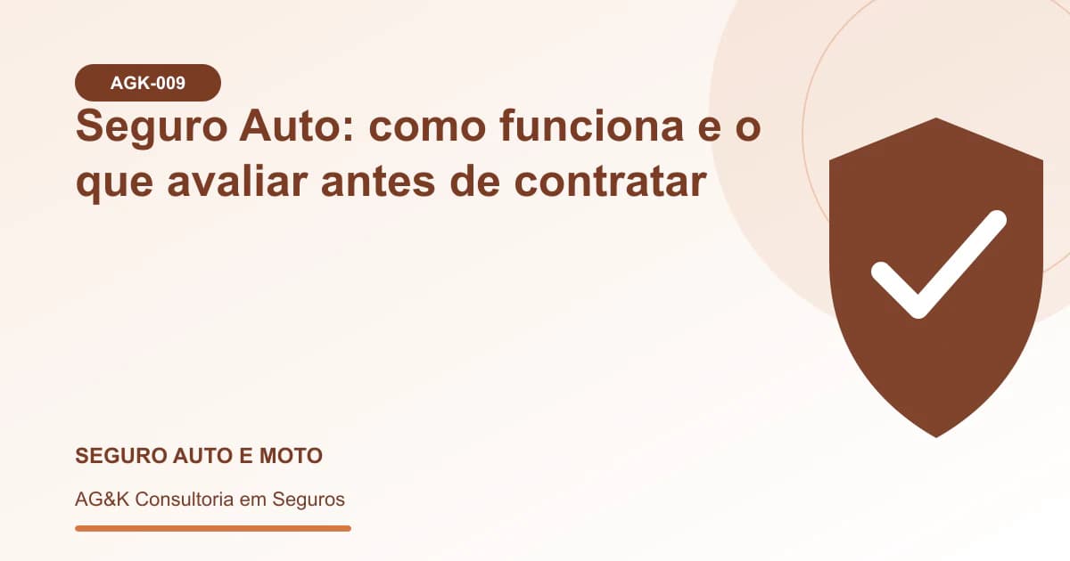 Ilustração sobre como funciona o seguro auto — AG&K Consultoria em Seguros