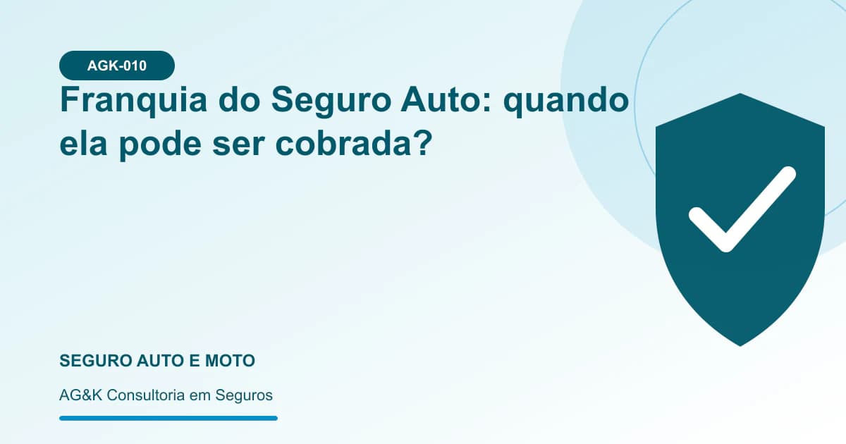 Ilustração sobre franquia do seguro auto — AG&K Consultoria em Seguros