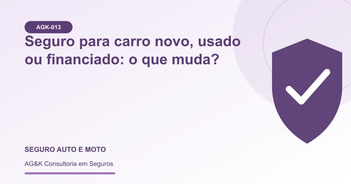 Ilustração sobre seguro para carro financiado — AG&K Consultoria em Seguros