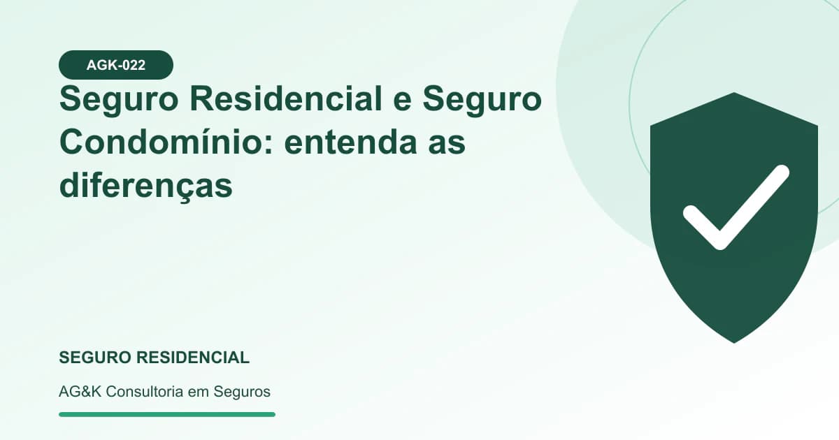 Ilustração sobre diferença entre seguro residencial e condomínio — AG&K Consultoria em Seguros