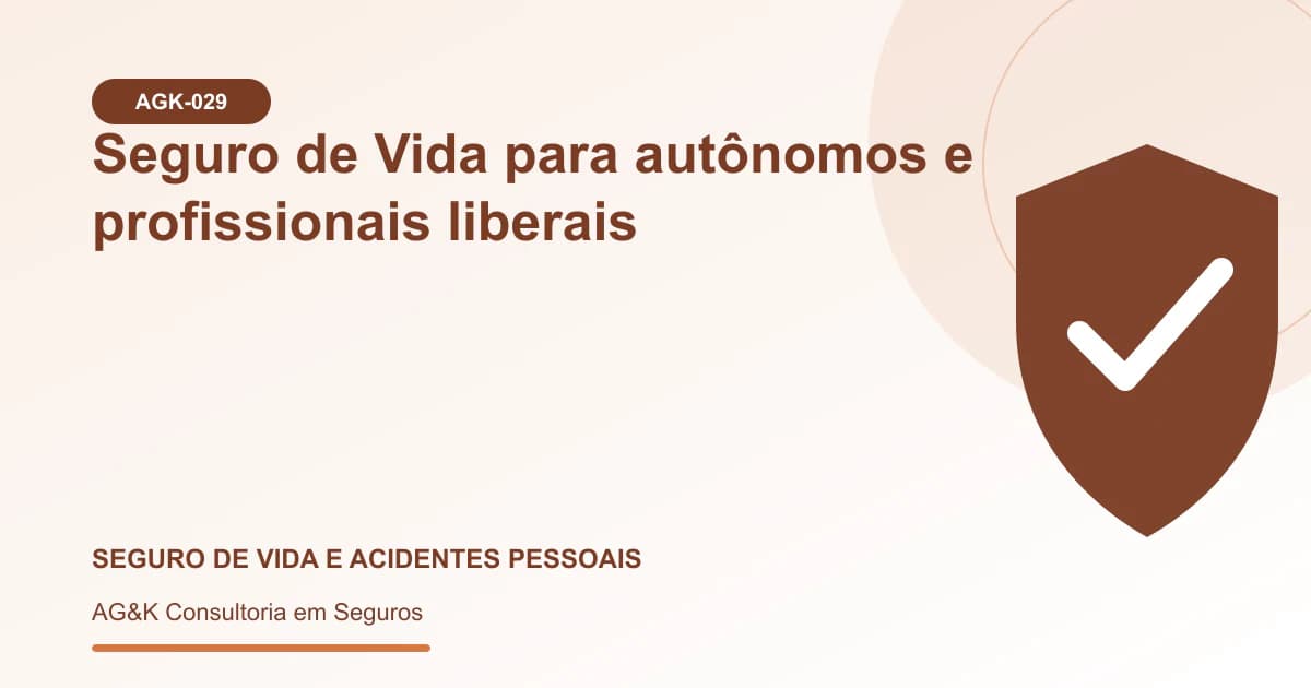Ilustração sobre seguro de vida para autônomos — AG&K Consultoria em Seguros