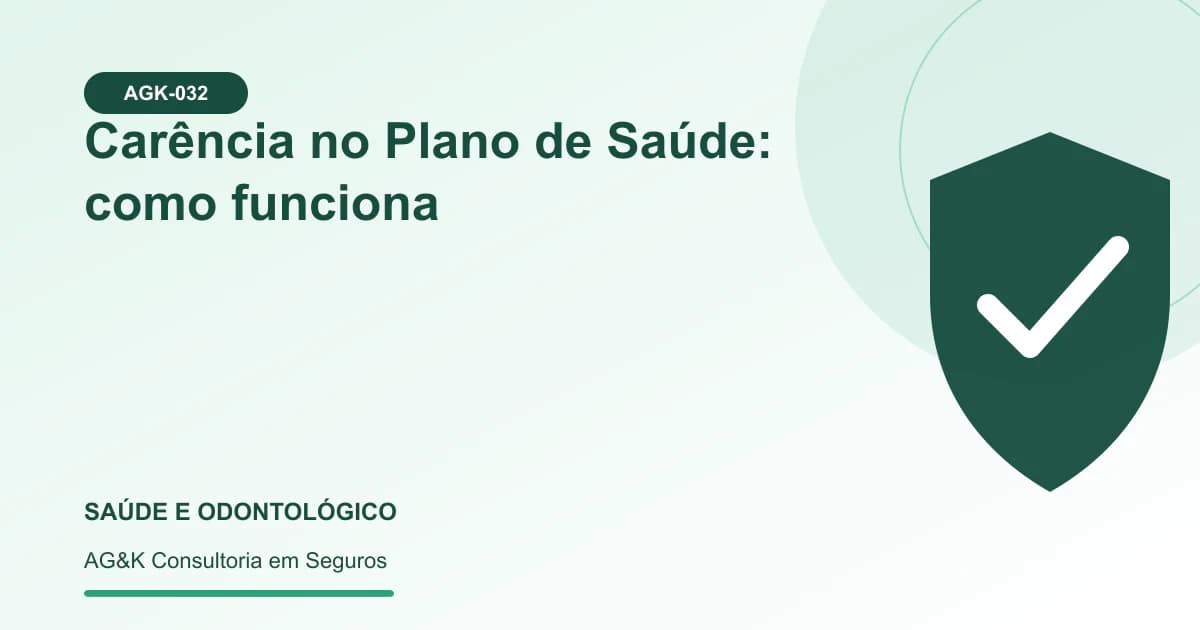 Ilustração sobre carência no plano de saúde — AG&K Consultoria em Seguros