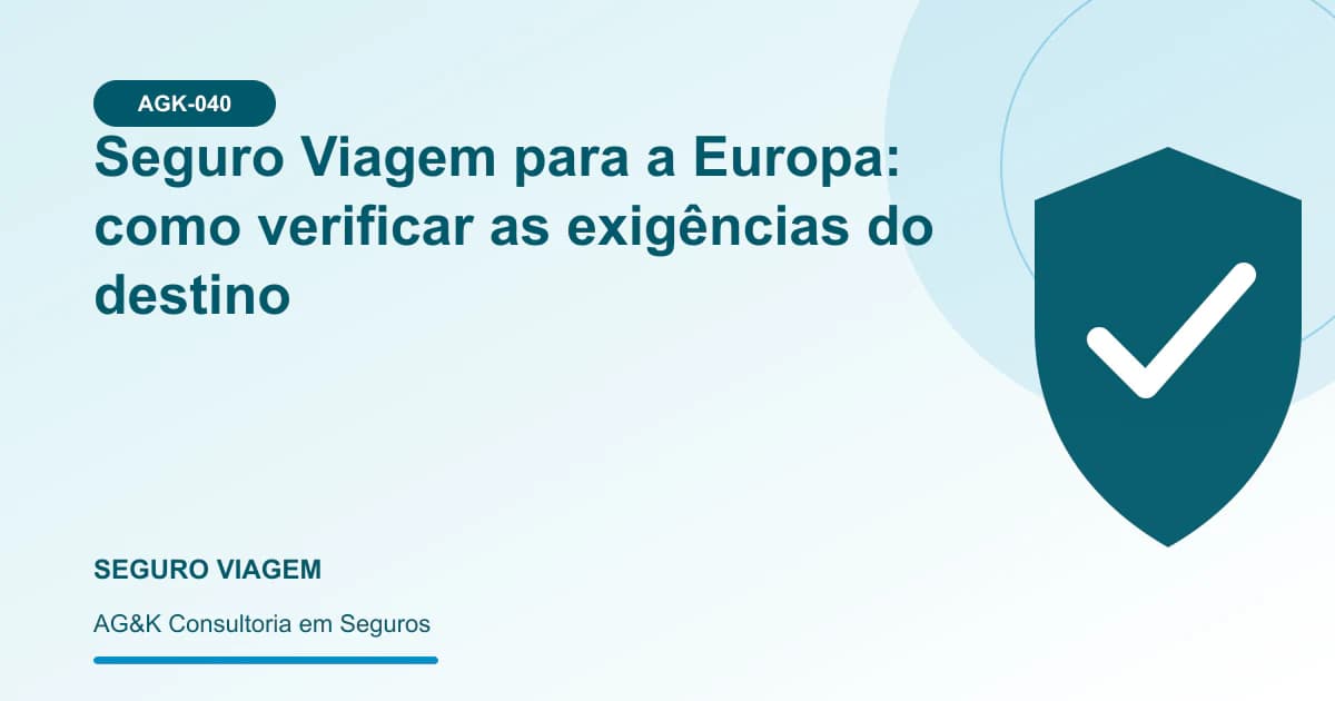 Ilustração sobre seguro viagem para Europa — AG&K Consultoria em Seguros