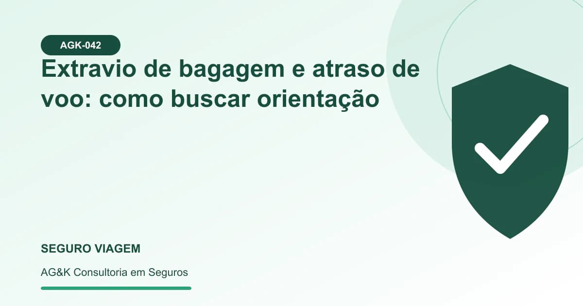 Ilustração sobre seguro viagem extravio de bagagem — AG&K Consultoria em Seguros