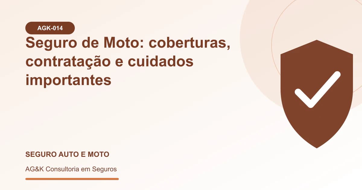 Ilustração sobre seguro de moto — AG&K Consultoria em Seguros