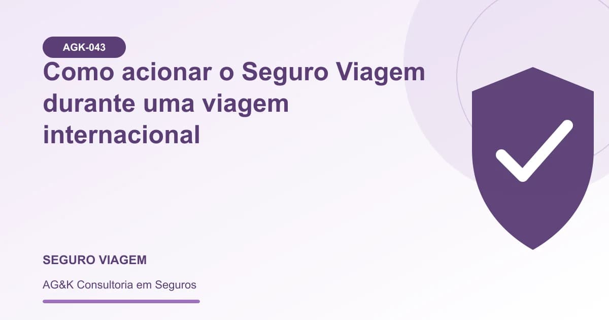 Ilustração sobre como acionar seguro viagem — AG&K Consultoria em Seguros